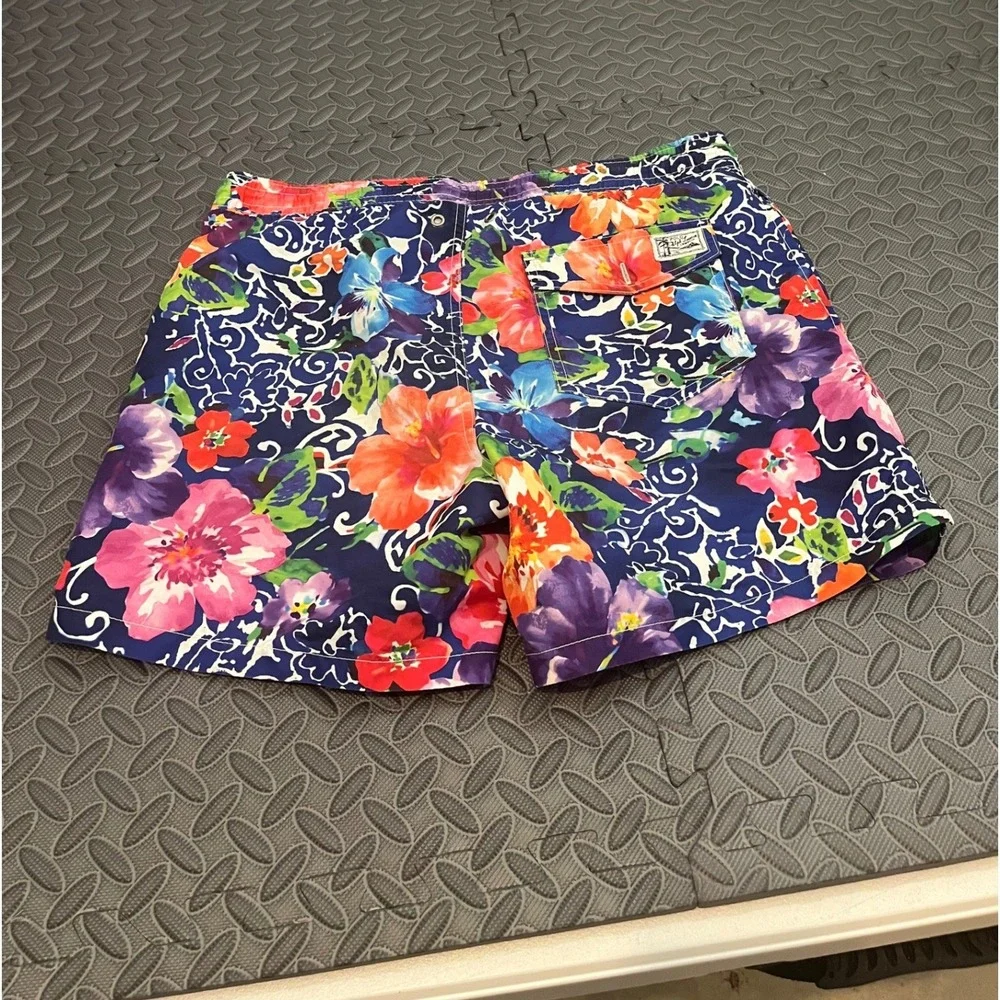 Polo Ralph Lauren Swimsuit Swim Shorts - Bright Aloha Floral Watercolor Small